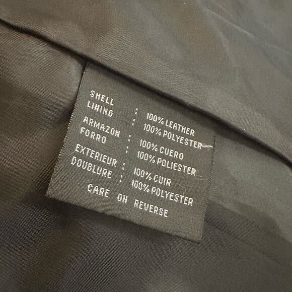 JLC New York Black Leather Classic City Grunge Retro Long Button Up Jacket XL - Picture 6 of 7